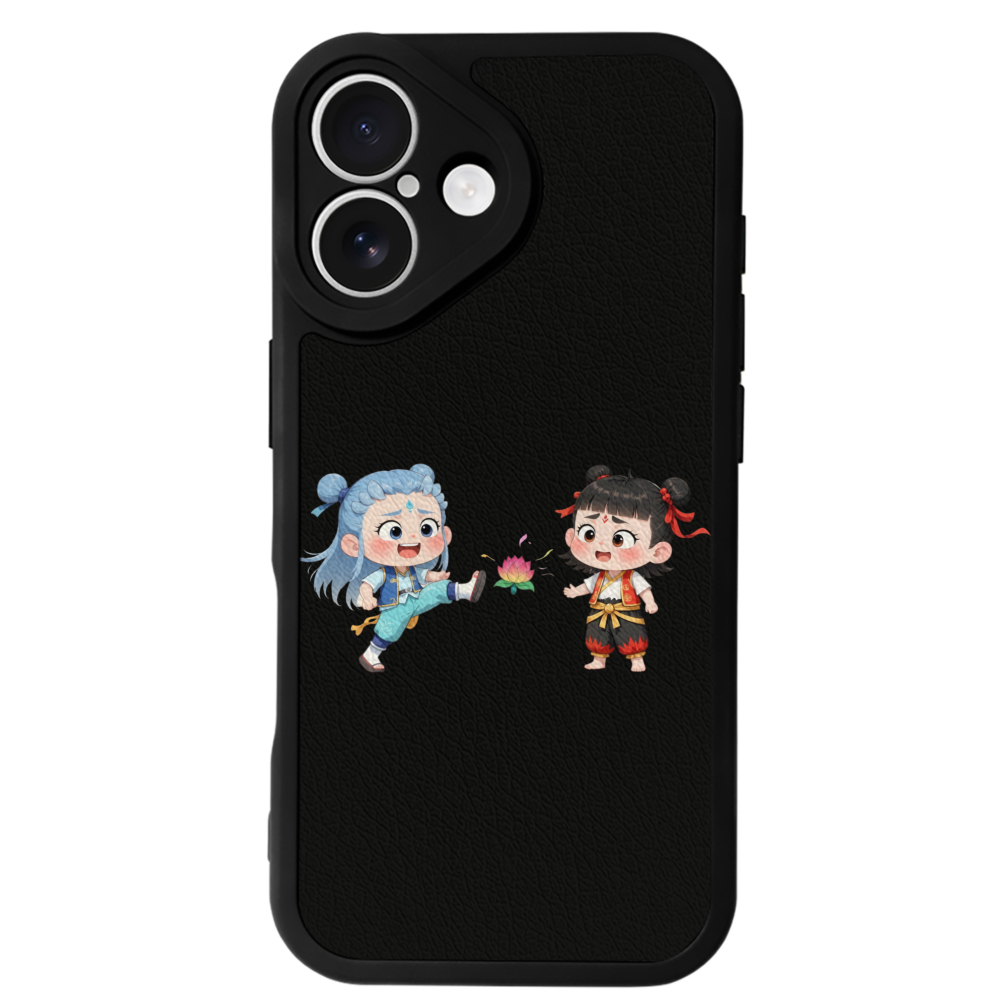 （画像用） Ne Zha 2 ナタ 魔童の大暴れ 【iPhone 16シリーズ対応】シリコンスマホケース（レザー調） 材質：シリコン